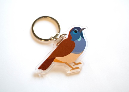 Chestnut-winged Babbler Keychain [Terrestrial Birds of SG]