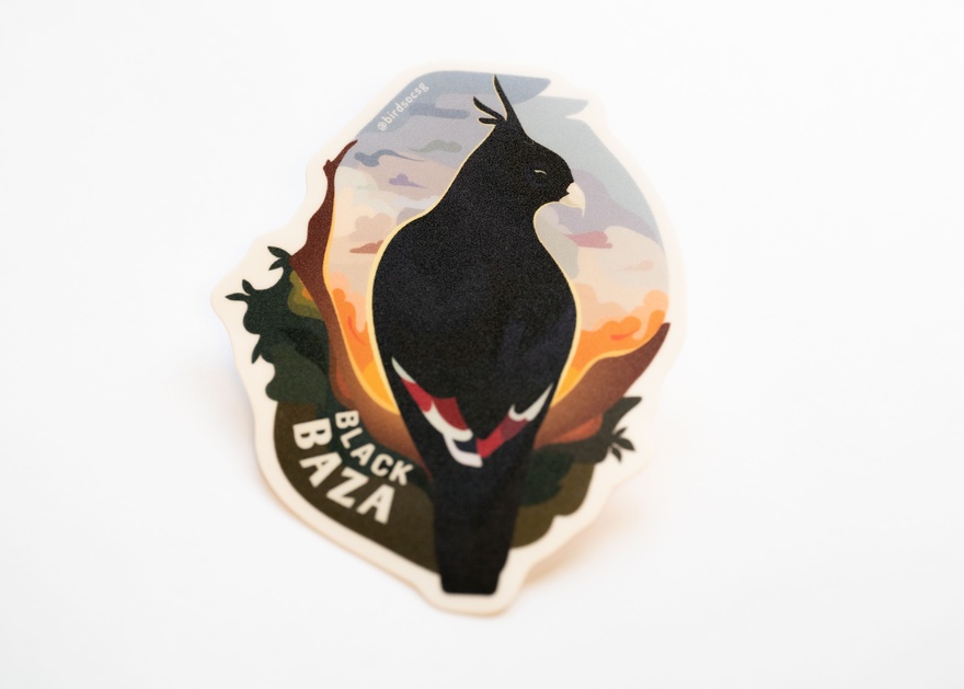 Black Baza Sticker [Raptors of SG]